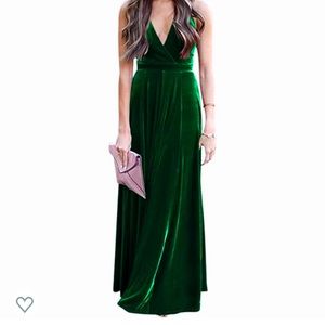 New dark green bridesmaid dress